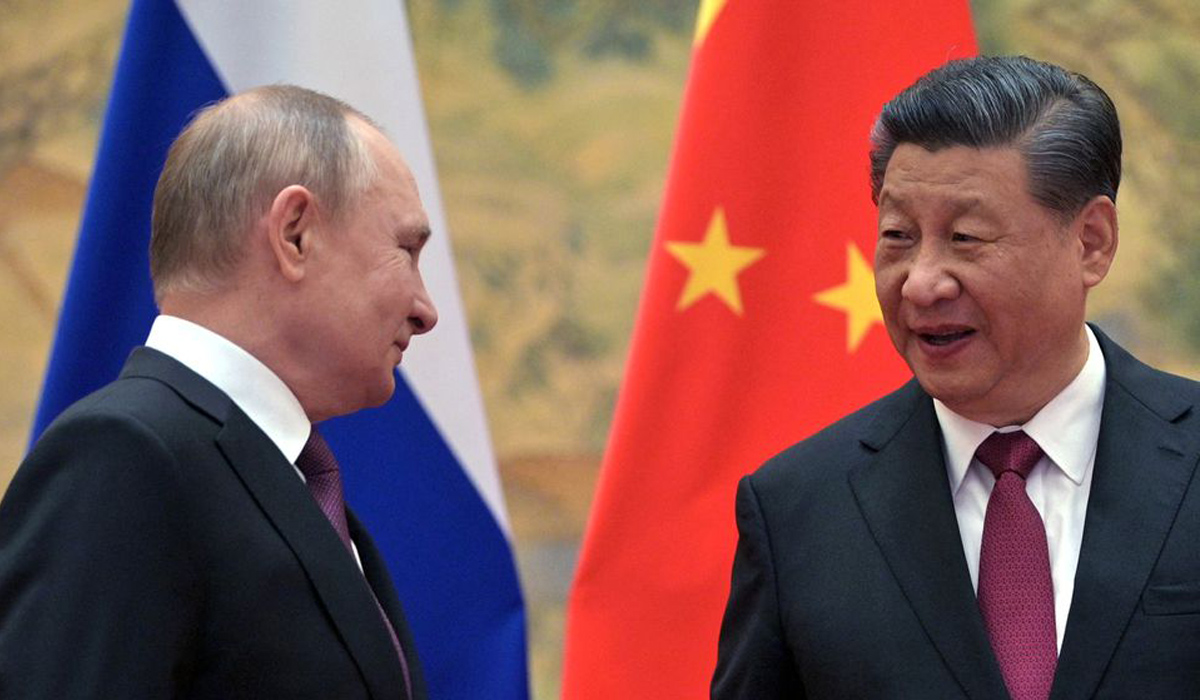 Russian President Vladimir Putin with Chinese President Xi Jinping